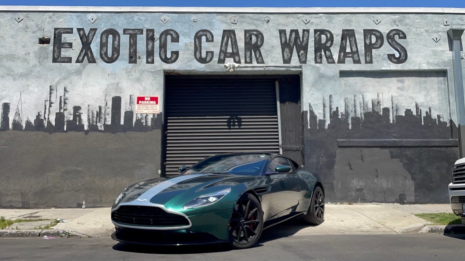Aston Martin DB11 British Racing Green PPF wrap — Exotic Car Wraps LA